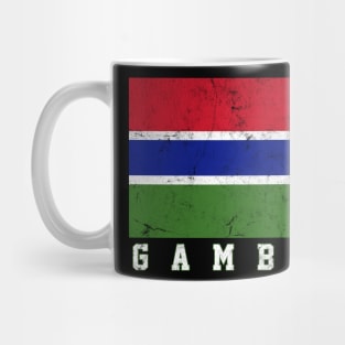 Gambia / Faded Vintage Style Flag Design Mug